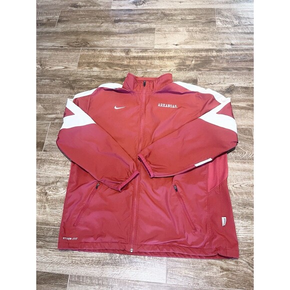 Nike Storm-Fit Jacket Mens XL Arkansas Razorbacks Full Zip Wind Breakbreaker - Picture 1 of 14